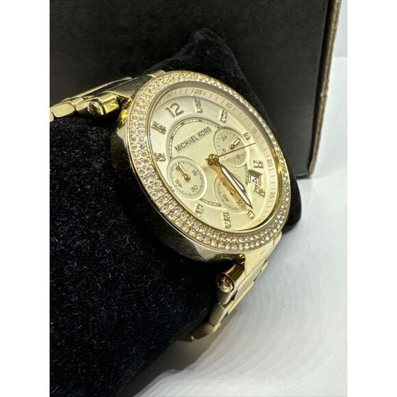 Michael Kors Parker MK5354 Women\'s Gold Stainless Steel Analog Dial Watch JNA231 main image 9